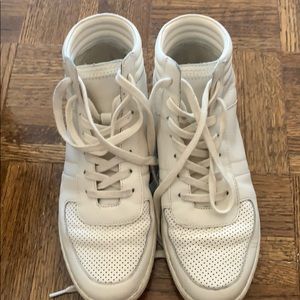 White high top sneakers
